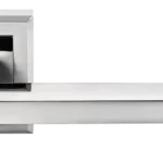 SHAPE, ручка дверная MH-38 SC/CP-S, на квадратной накладке, цвет - мат.хром/хром