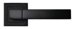 FUKOKU, ручка дверная на квадратной накладке MH-28 BL-S, цвет - черный — изображение 2