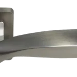 SHELL, ручка дверная на квадратной накладке MH-45 GR/CP-S55, цвет - графит/хром