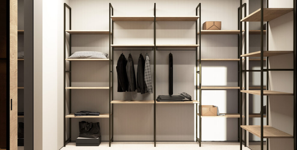 Гардеробная Loft 1Открытая гардеробная система в стиле Loft